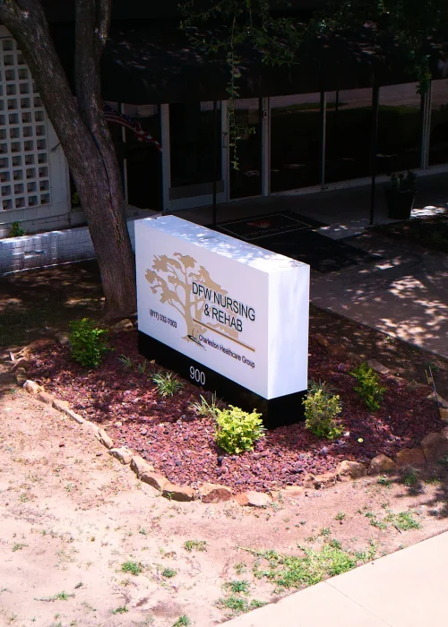 Sign View of DFW Building